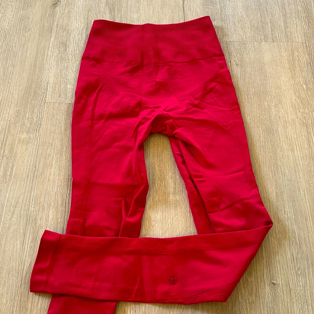 Lululemon Red High-Waisted Leggings